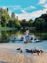 Bois de Vincennes, big forest in the east of Paris, France