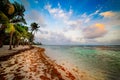 Bois Jolan beach in Guadeloupe at sunset