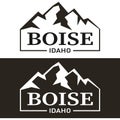 Boise City, Idaho, logo design. vector arts. Big logo with vintage letters with nice white background