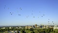 Boise Hot air balloon festival and skyline Royalty Free Stock Photo