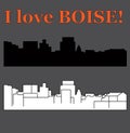 Boise, Idaho, city silhouette Royalty Free Stock Photo