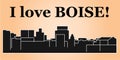 Boise, Idaho, city silhouette Royalty Free Stock Photo