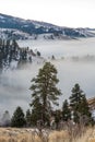 Atmospheric inversion over the valley of Boise Idaho Royalty Free Stock Photo