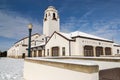 Boise Idaho train depot covered with snow