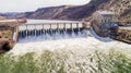 Boise river during the spring run off high water at Diversion Da