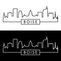 Boise skyline. Linear style.