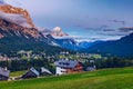 Boite Valley with Monte Antelao, the highest mountain in the eastern Dolomites in northeastern Italy, southeast of the town of Co