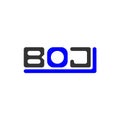 BOJ letter logo creative design with vector graphic, BOJ Royalty Free Stock Photo