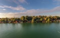 Bojana river and Ada Island in Ulcinj, Montenegro