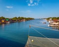 Bojana river delta and Ada Island in Ulcinj, Montenegro