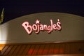 Bojangles Restaurant building sign at night