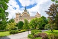 Bojnice castle park with neogothic castle in background Bojnice, Slovakia