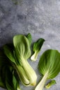 Bok choy plant and leaves.