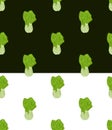 Bok choy seamless pattern. Hand drawn background. Vector flat illustration. Bok choy vegetable hand drawn backdrop. for banners, Royalty Free Stock Photo