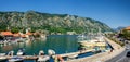 Boka Bay in Kotor with plenty of ships, Montenegro