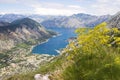 Boka Kotorska bay panorama Royalty Free Stock Photo