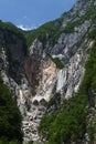 Boka waterfall , Julian alps , Slovenia Royalty Free Stock Photo