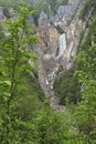 Boka waterfall, near the Soca River. Slovenia, Europe Royalty Free Stock Photo