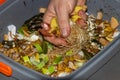Bokashi is a process that converts food waste and similar organic matter into a soil amendment