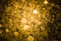 Bokeh abstract background with gold light color