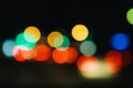 Bokeh background. Abstract lighting background. Celebration night light, Christmas night light. Element design to Royalty Free Stock Photo