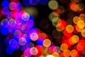 Colorfull lights floating in the darkness Royalty Free Stock Photo