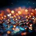 Bokeh abstraction sparkles with glittering lights, an immersive visual delight unfolding