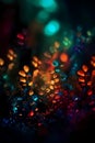 Bokeh background with bright glowing lights and water droplets Royalty Free Stock Photo