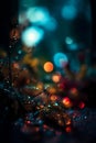 Bokeh background with bright glowing lights and water droplets Royalty Free Stock Photo