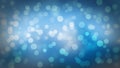 Bokeh background with Christmas lights blue tint Royalty Free Stock Photo