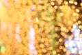 Bokeh background gold yellow colorful of merry christmas, Happy new year bokeh lighting shine on night background, Bokeh glitter Royalty Free Stock Photo