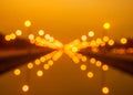 Bokeh background from light at Thanon Utthayan road Royalty Free Stock Photo