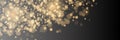 Bokeh background. Snowflakes isolated. Golden bokeh lights with glowing particles isolated. Royalty Free Stock Photo