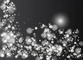 Bokeh background. Snowflakes isolated. Vector sparkles on a transparent background. Royalty Free Stock Photo