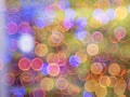 Bokeh blur at night for background of Christmaslight Royalty Free Stock Photo