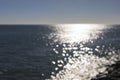 Bokeh Blur Sunny Horizon view over Atlantic Ocean