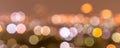 Bokeh blurred background city night light or blurry abstract candlelight party in vintage style warm pink yellow gold color Royalty Free Stock Photo