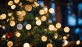 Bokeh from chrismas tree ,beautiful color for