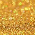 Bokeh. Christmas goldan blinking background Royalty Free Stock Photo