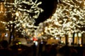 Bokeh Christmas tree lights in Prague Royalty Free Stock Photo
