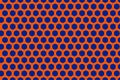 Bokeh circle pattern in Phantom Blue and Lush Lava