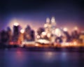 Bokeh City lights abstract Royalty Free Stock Photo