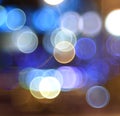 Bokeh city lights blurred background Royalty Free Stock Photo