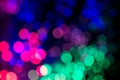 Bokeh colored lights on black background Royalty Free Stock Photo