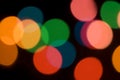 Bokeh of colorful party lights Royalty Free Stock Photo