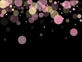 Bokeh confetti circles decoration holiday background