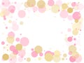 Bokeh confetti circles decoration holiday background. Royalty Free Stock Photo