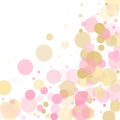 Bokeh confetti circles decoration holiday background. Royalty Free Stock Photo