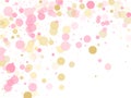 Bokeh confetti circles decoration holiday background. Royalty Free Stock Photo