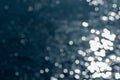 Bokeh effect.The bokeh of the lens from the surface of the water shimmering in the sunlight. The reflections create a pattern of Royalty Free Stock Photo